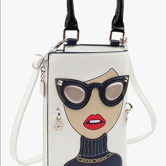 Cute Big Glasses Face Clutch‎ Purse RED ONLY - Picture 2 of 12